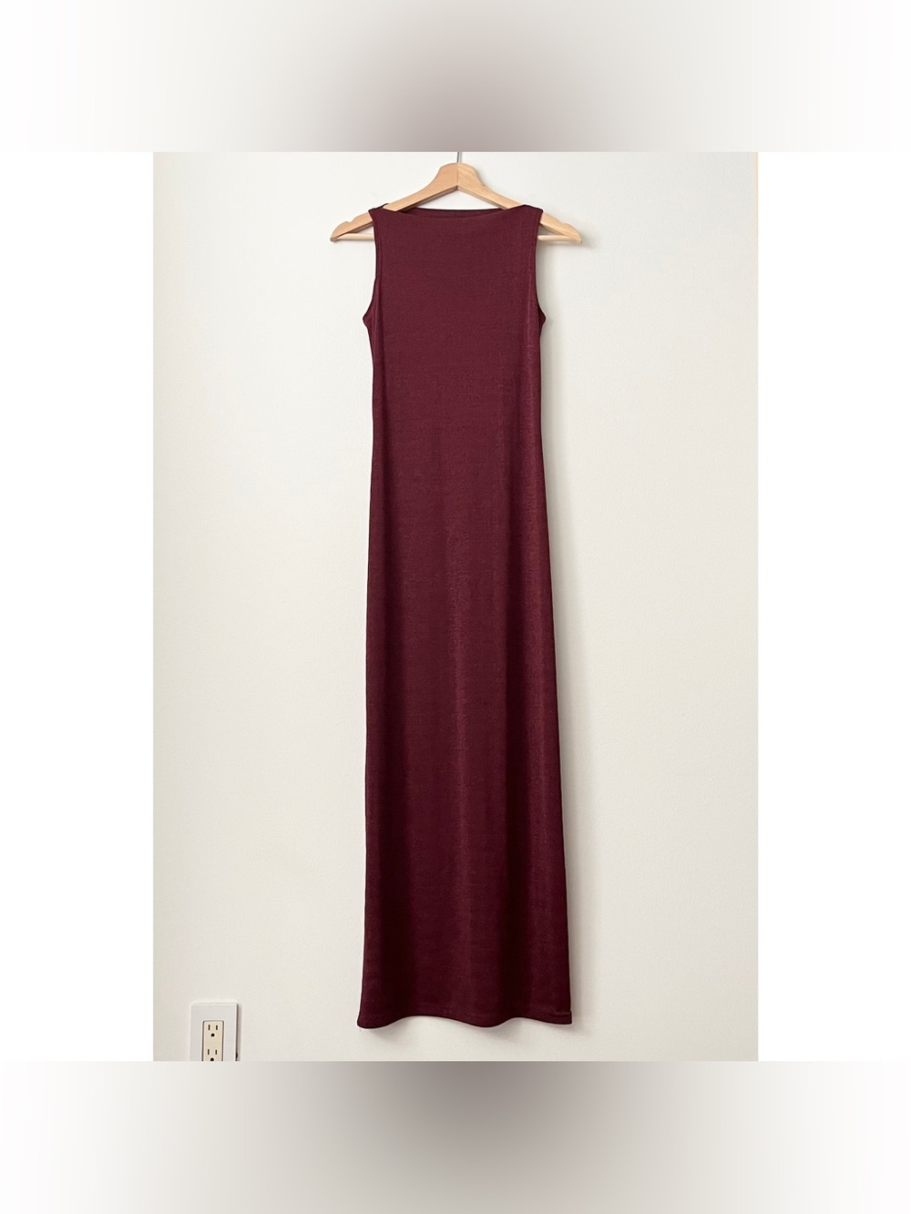 NWOT Vintage Jonathan Martin Brick Red Long Maxi Dress Size M Tall Minimalist